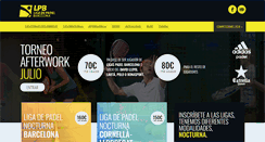 Desktop Screenshot of ligasdepadelbarcelona.com